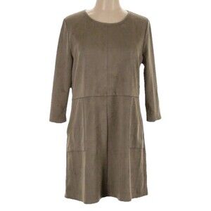 Versona Women Tan Casual Dress Size Small with Pockets